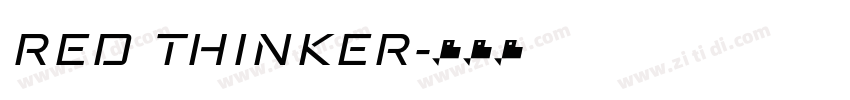 RED THINKER字体转换
